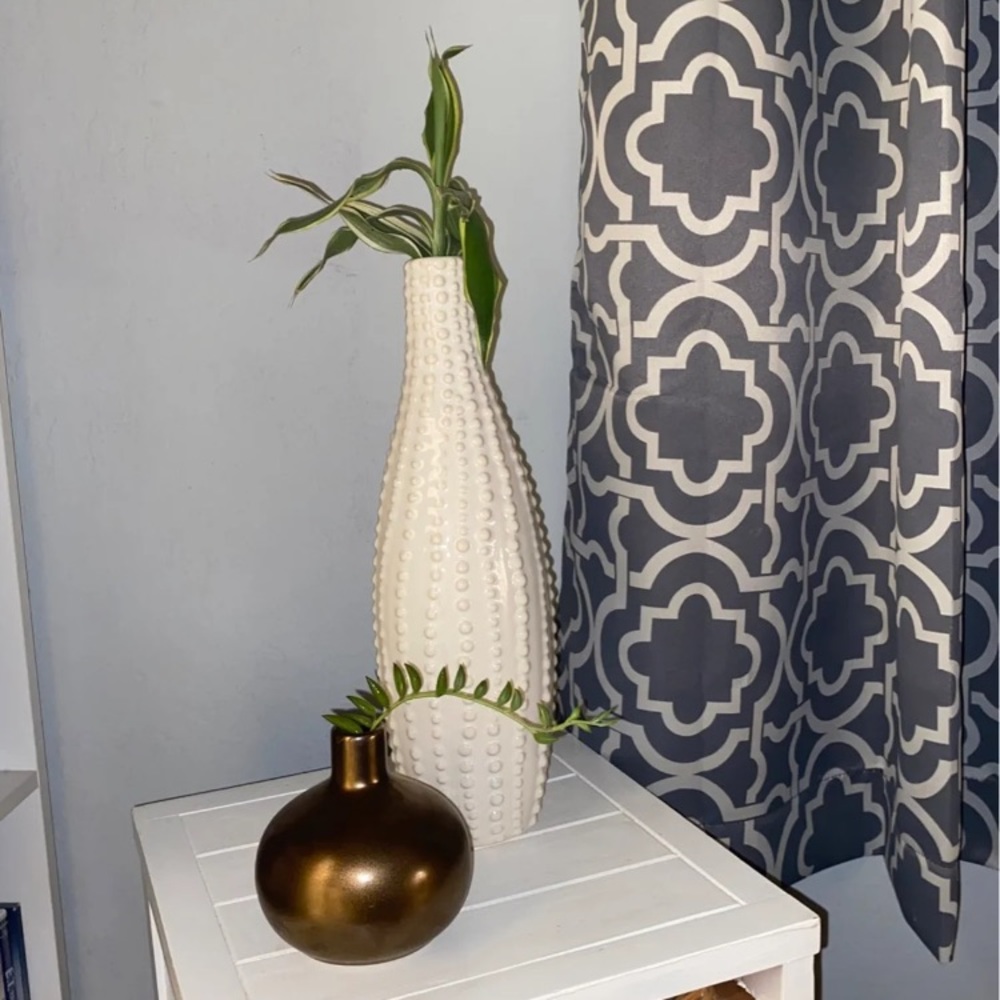 Boho vintage trendy vases neutral gold
